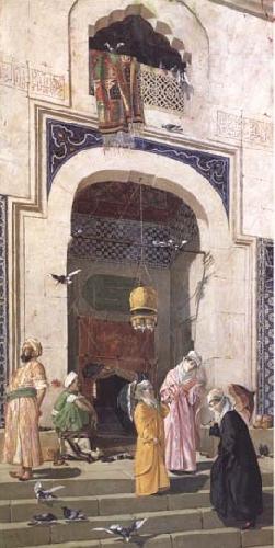 Osman Hamdy Bey La Porte de la Grande Mosquee Brousse (mk32) Sweden oil painting art